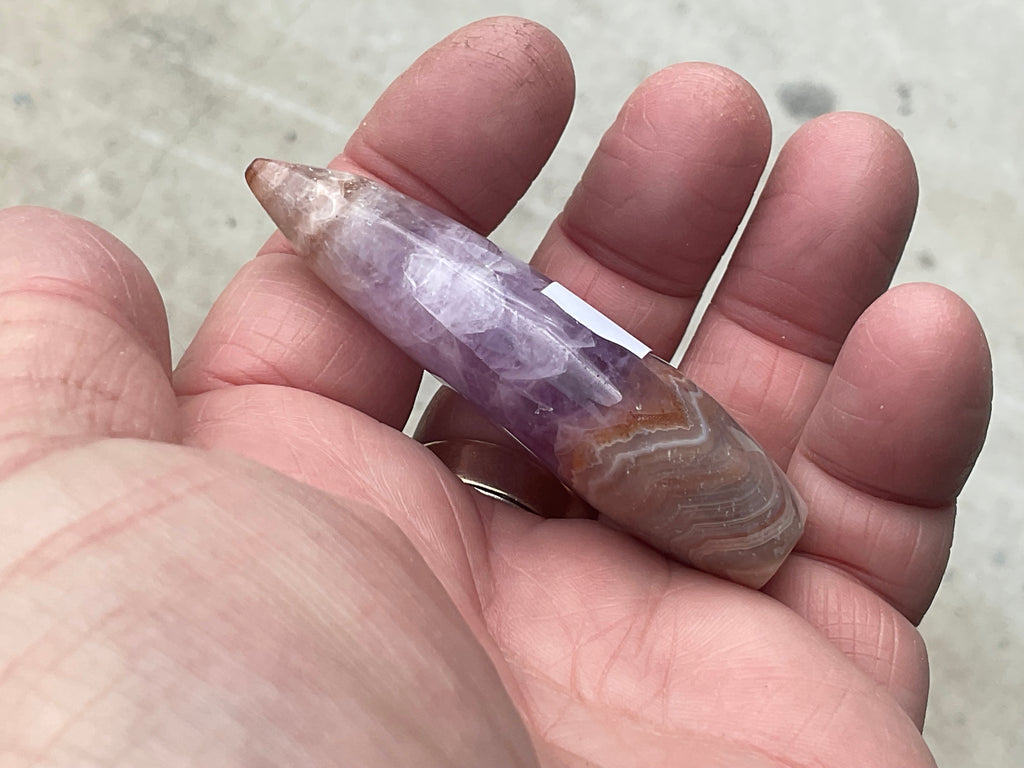 48g Amethyst Agate Freeform Teardrop 1B