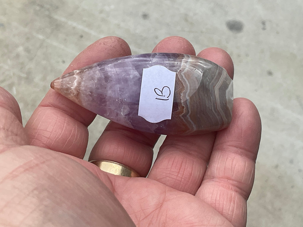 48g Amethyst Agate Freeform Teardrop 1B