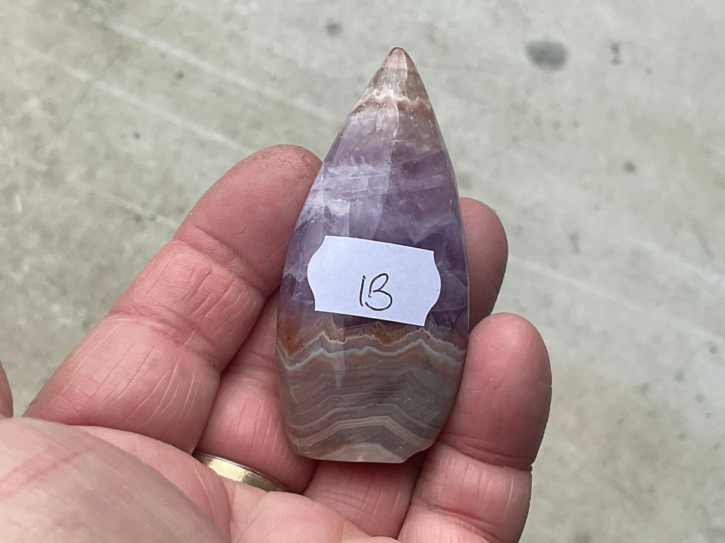 48g Amethyst Agate Freeform Teardrop 1B