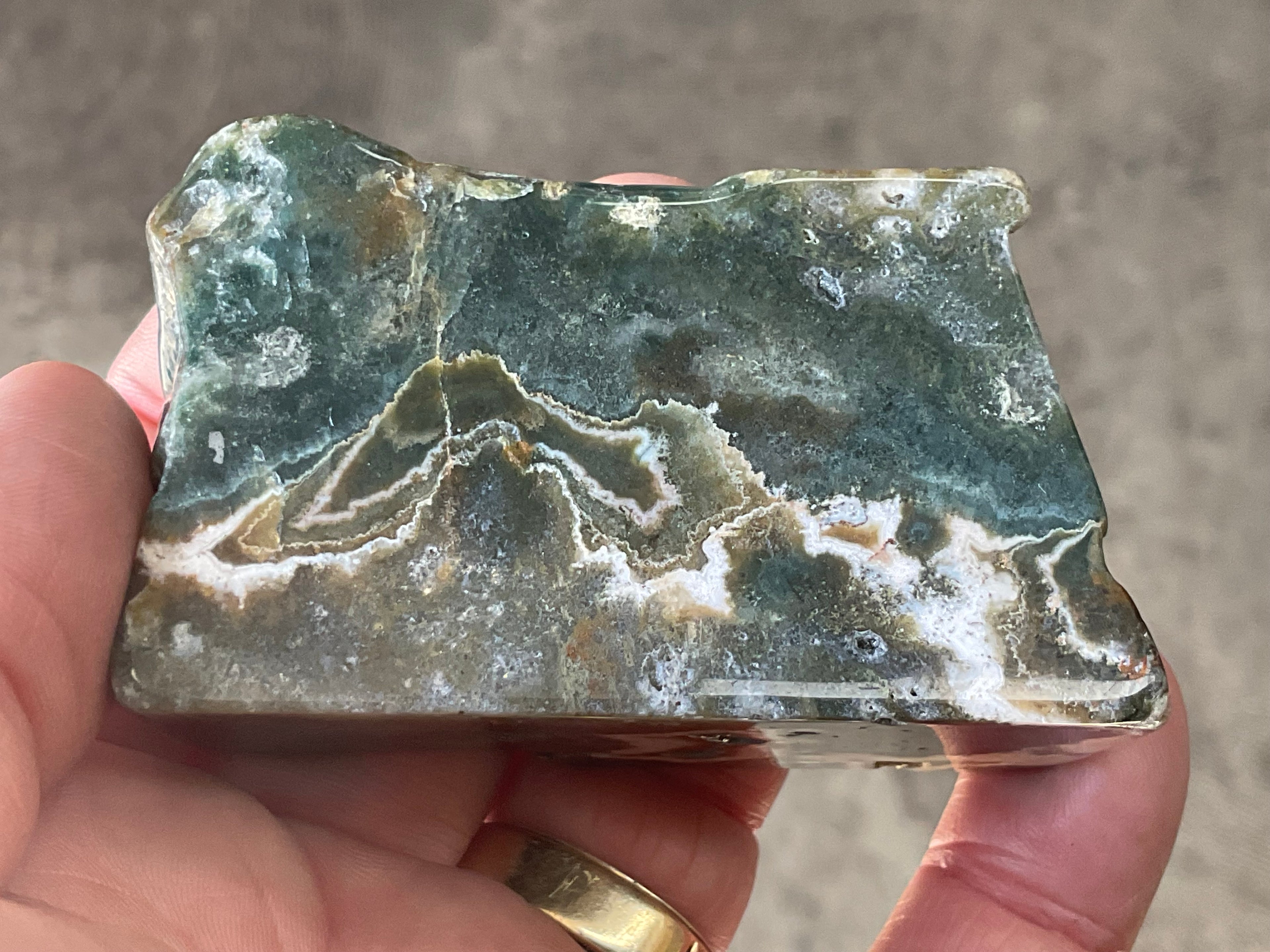 128g ‘Cloud’ Ocean Jasper Polished Piece