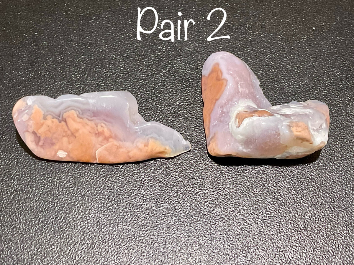 14g “Cotton Candy” Agate pair 2