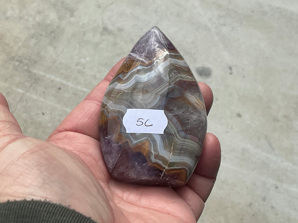 162g Amethyst Agate Freeform Teardrop 5C