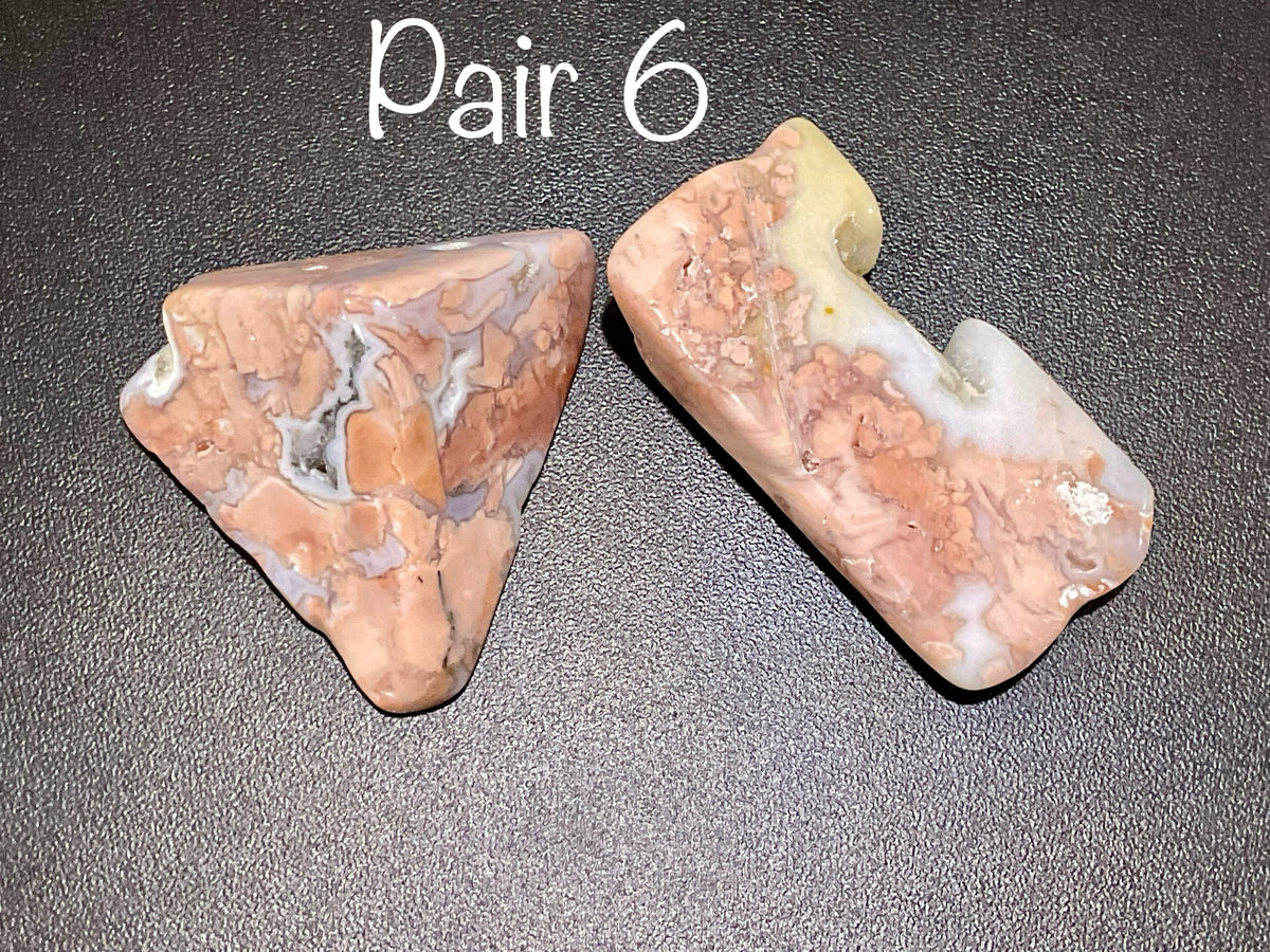 52g “Cotton Candy” Agate Pair 6