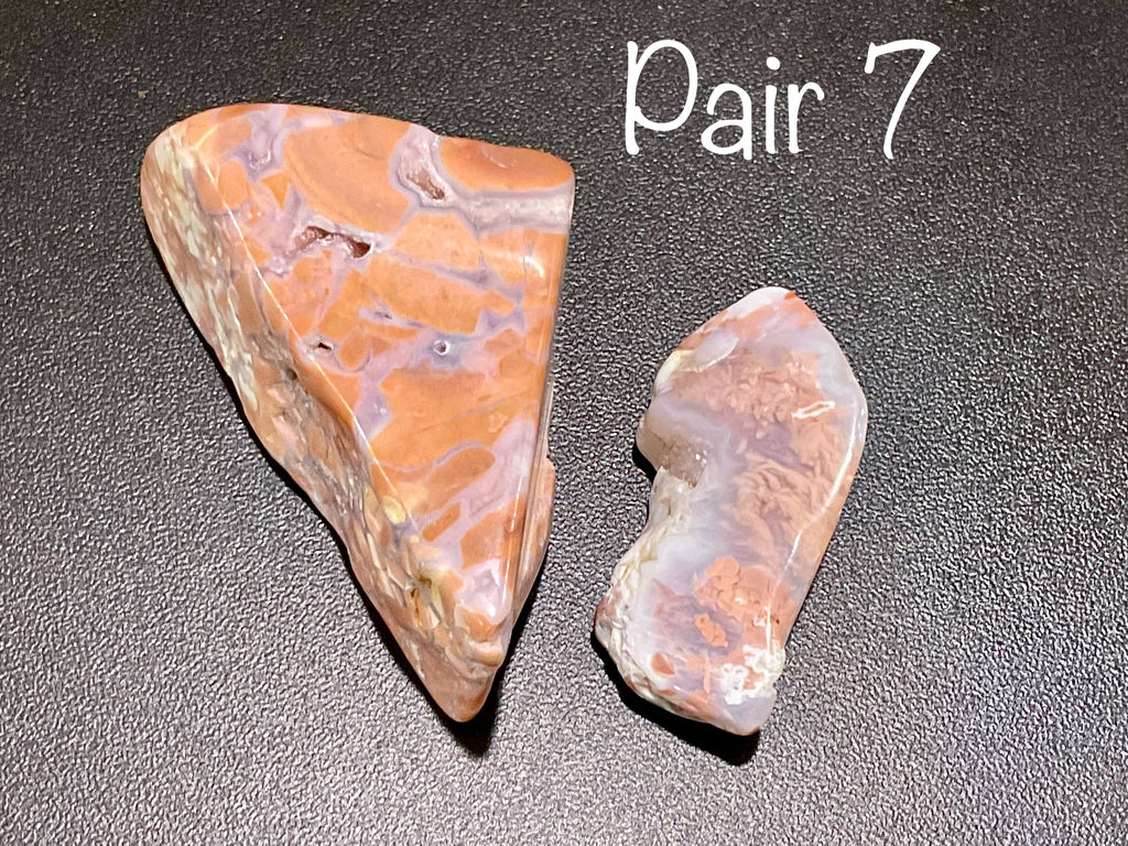 70g “Cotton Candy” Agate Pair 7