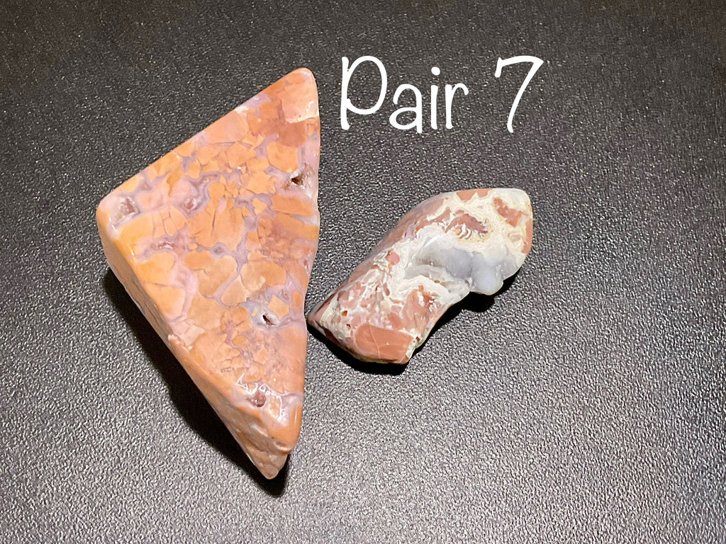 70g “Cotton Candy” Agate Pair 7