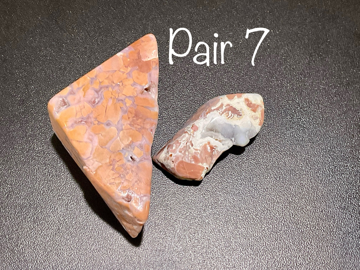 70g “Cotton Candy” Agate Pair 7