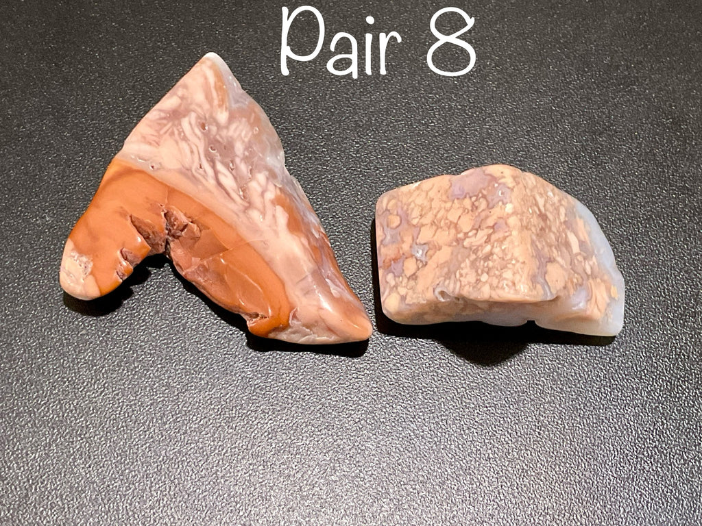 54g “Cotton Candy” Agate Pair 8