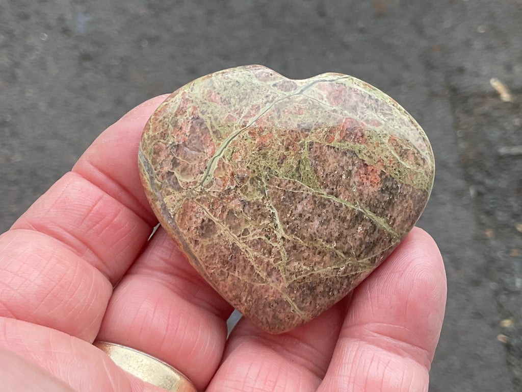 53g Unakite Heart 1A