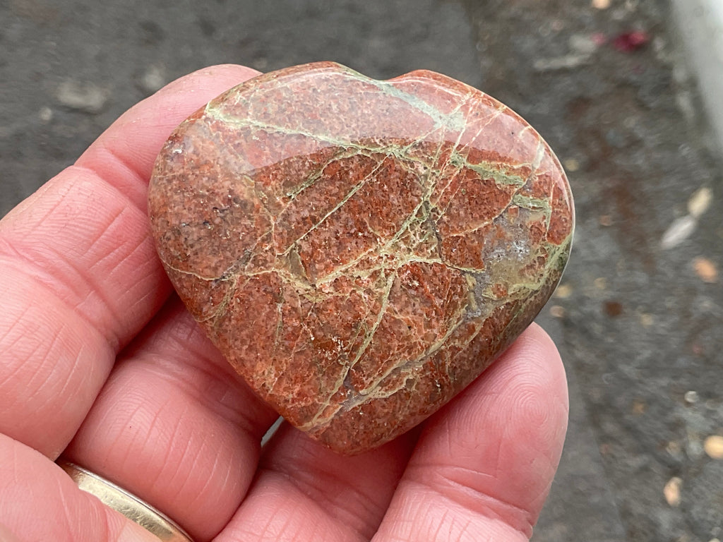 49g Unakite Heart 1B