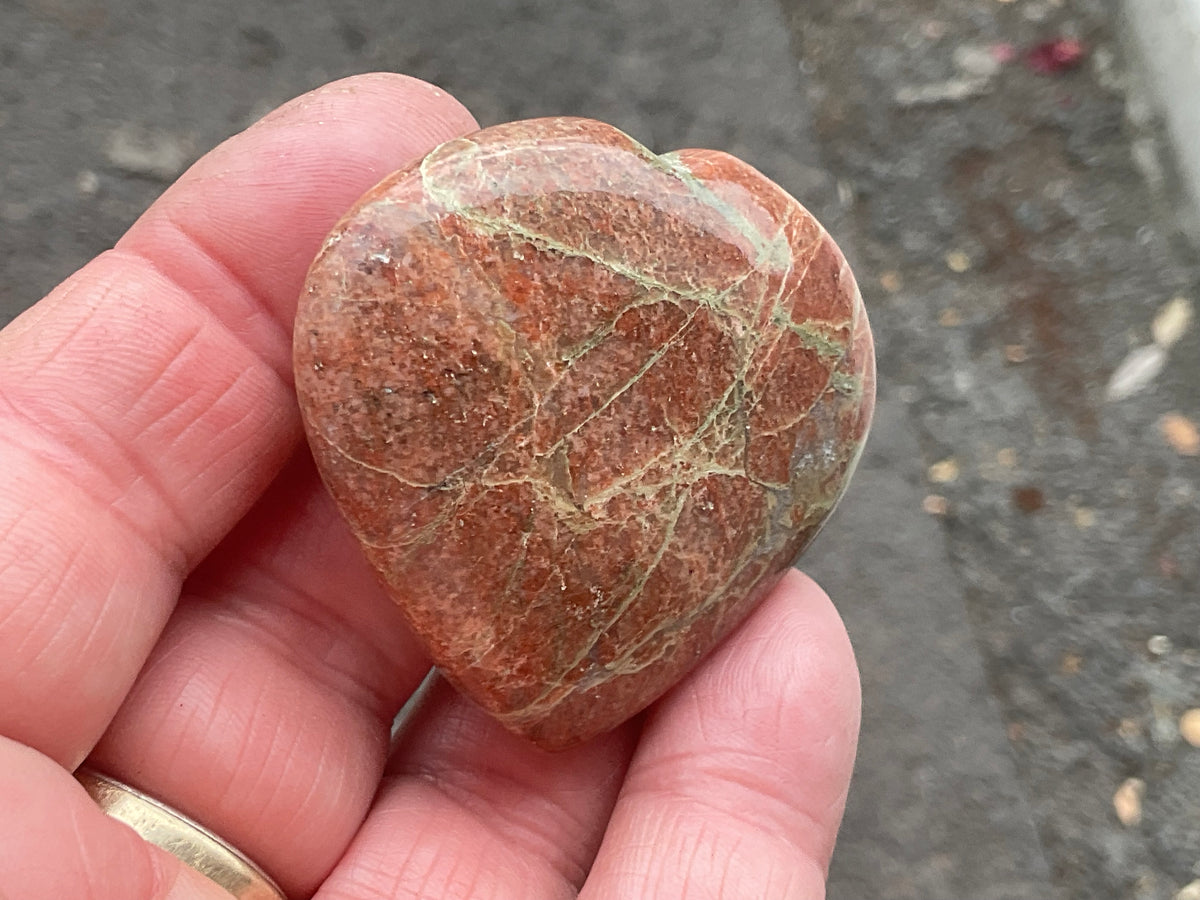 49g Unakite Heart 1B