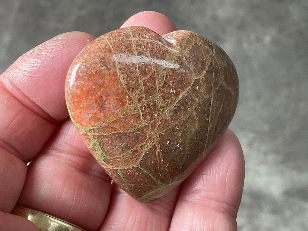 47g Unakite Heart 2A