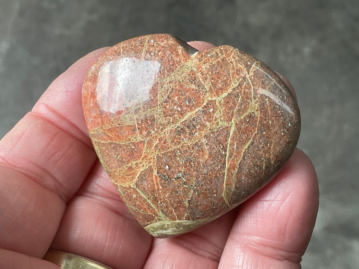 47g Unakite Heart 2A