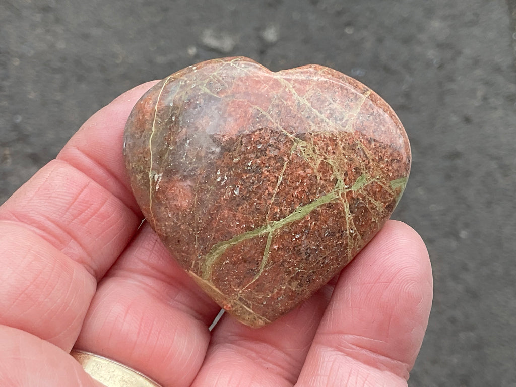 47g Unakite Heart 2A