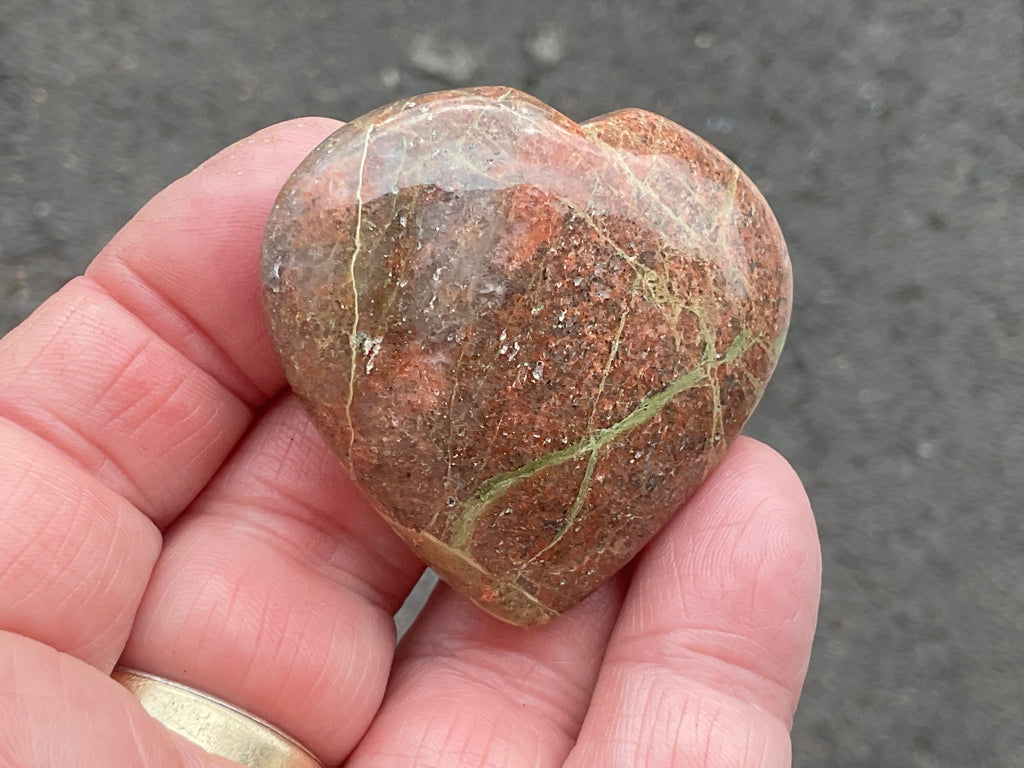 47g Unakite Heart 2A