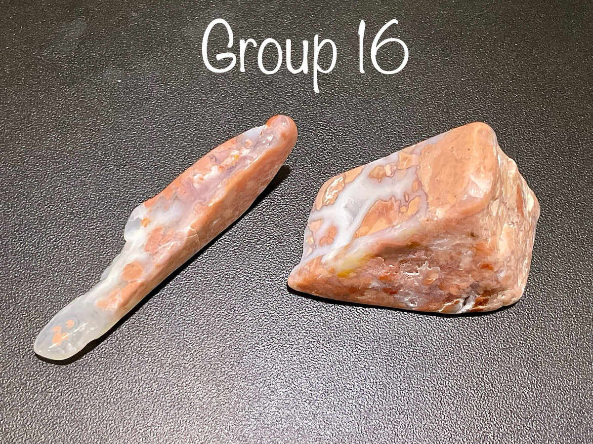 56g “Cotton Candy” Agate Pair 16
