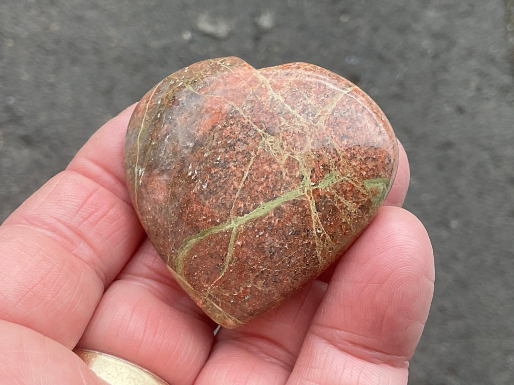 47g Unakite Heart 2A