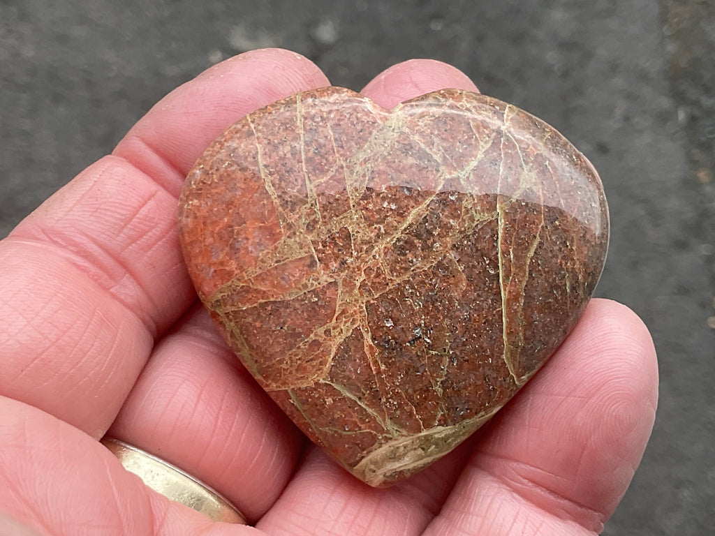 47g Unakite Heart 2A