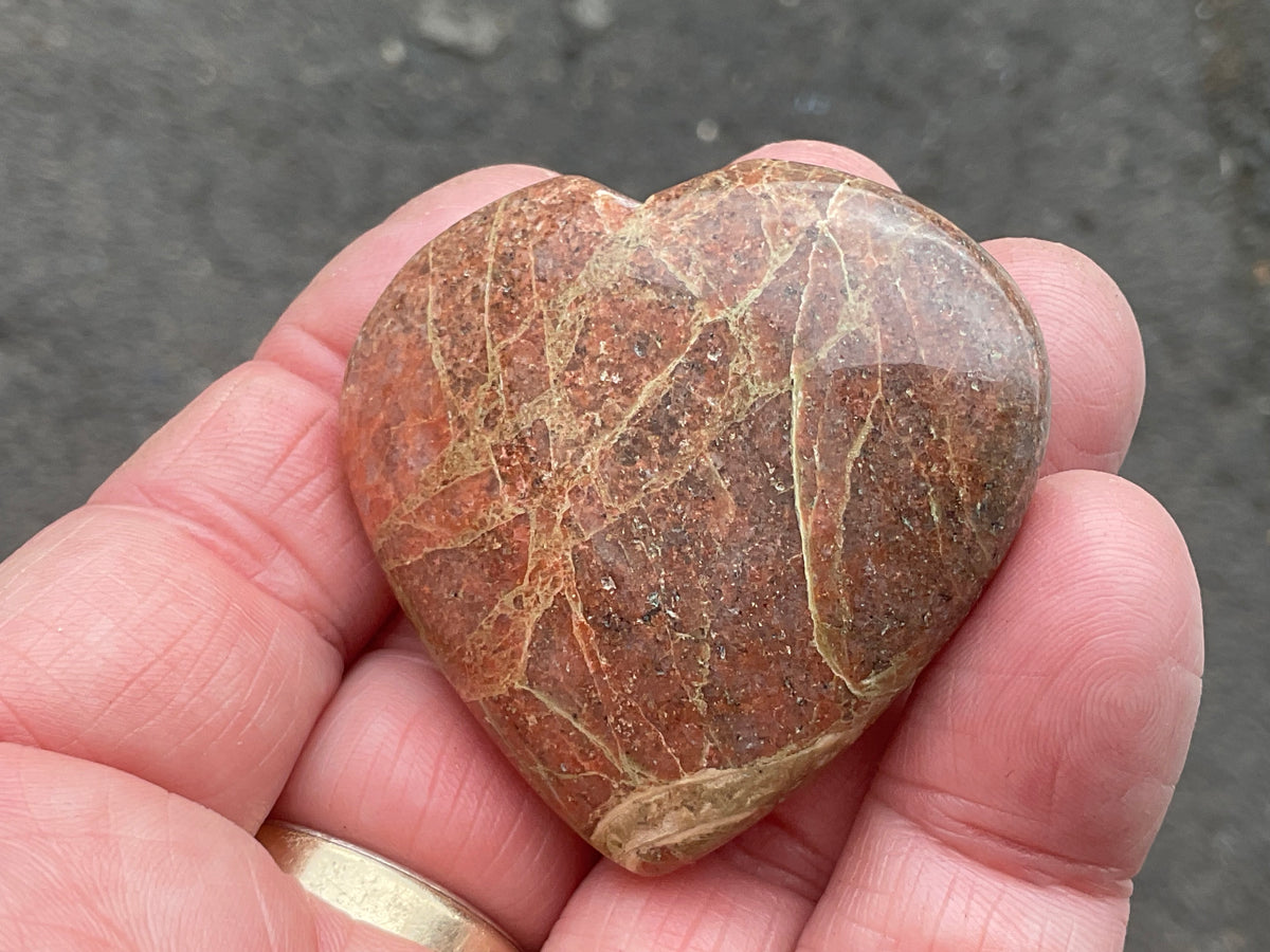 47g Unakite Heart 2A