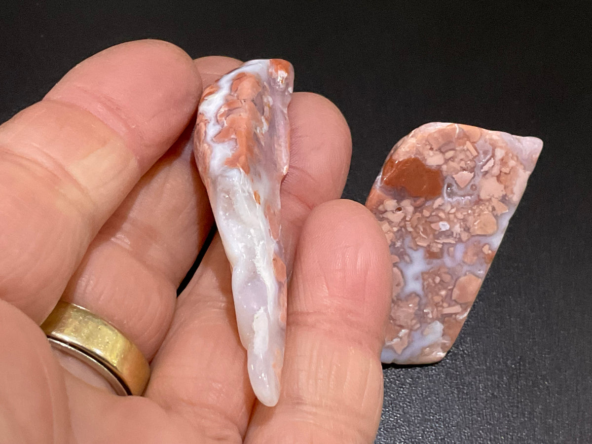56g “Cotton Candy” Agate Pair 16