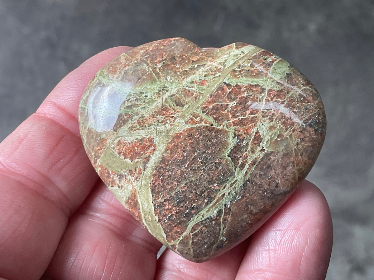 49g Unakite Heart 3B