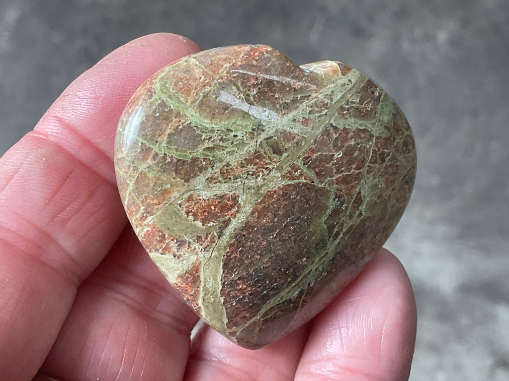 49g Unakite Heart 3B