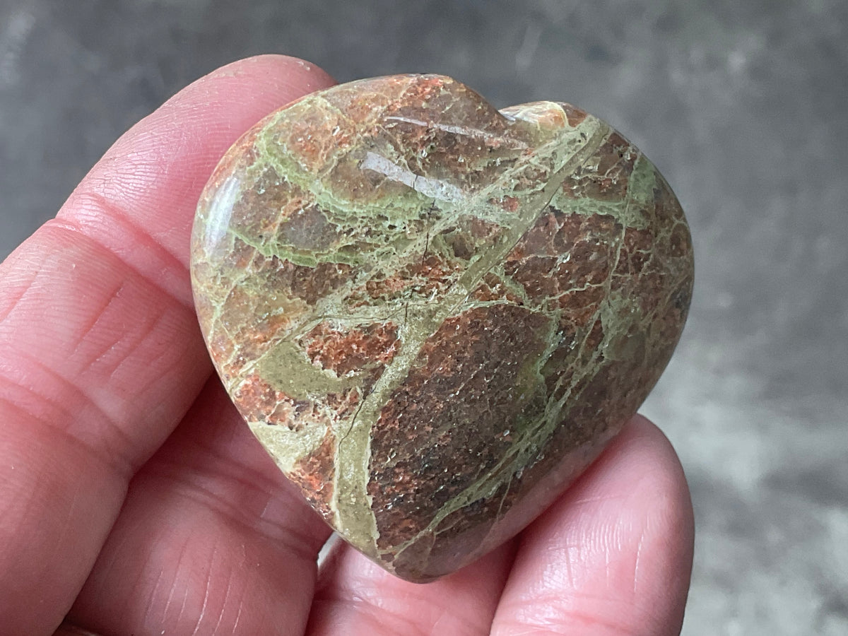 49g Unakite Heart 3B