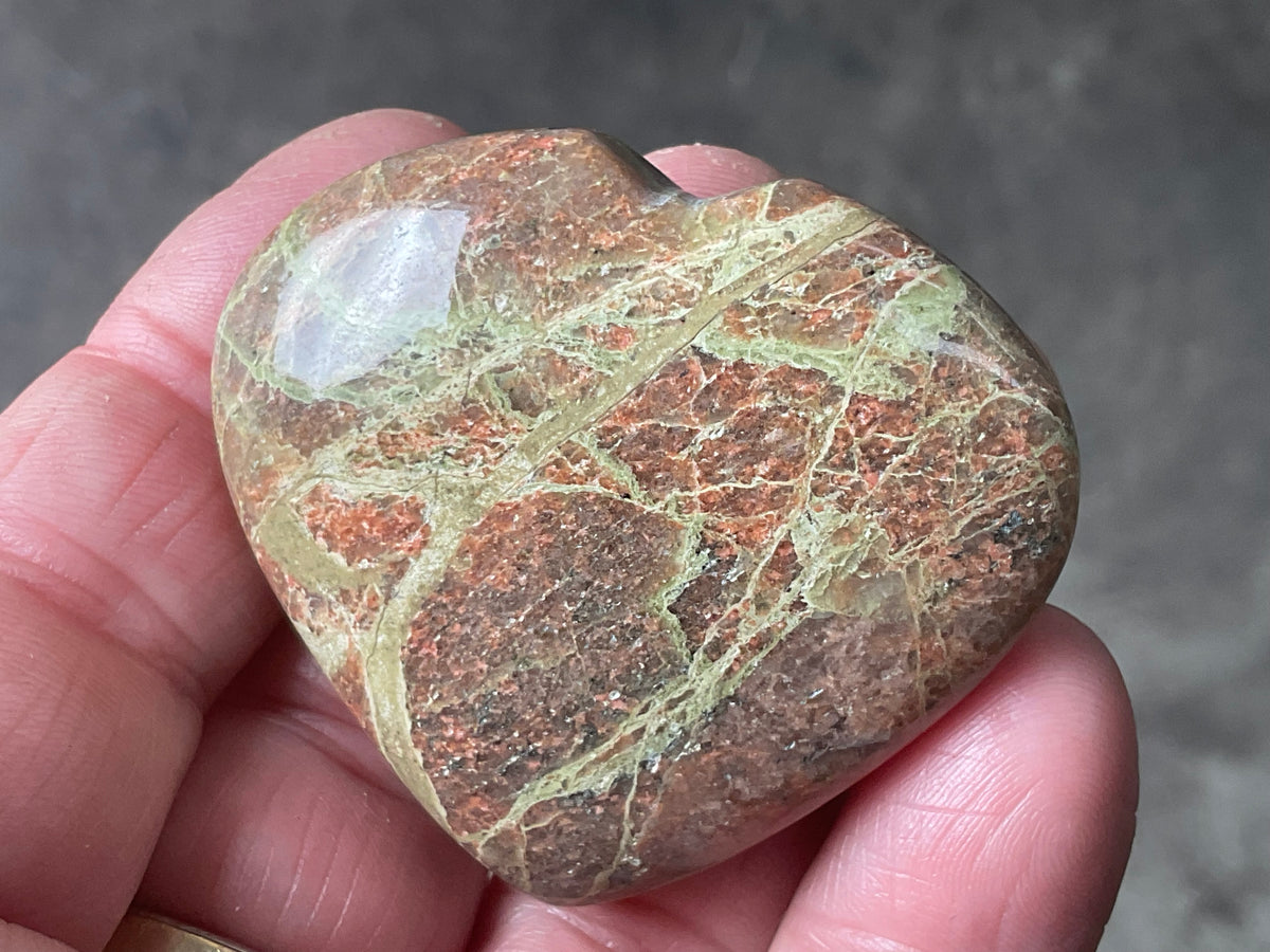 49g Unakite Heart 3B