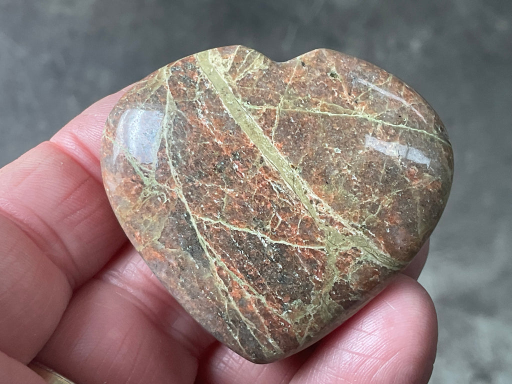 49g Unakite Heart 3B