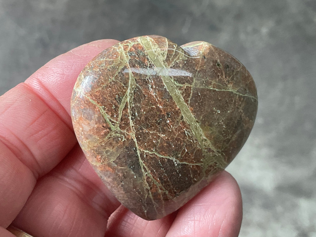 49g Unakite Heart 3B