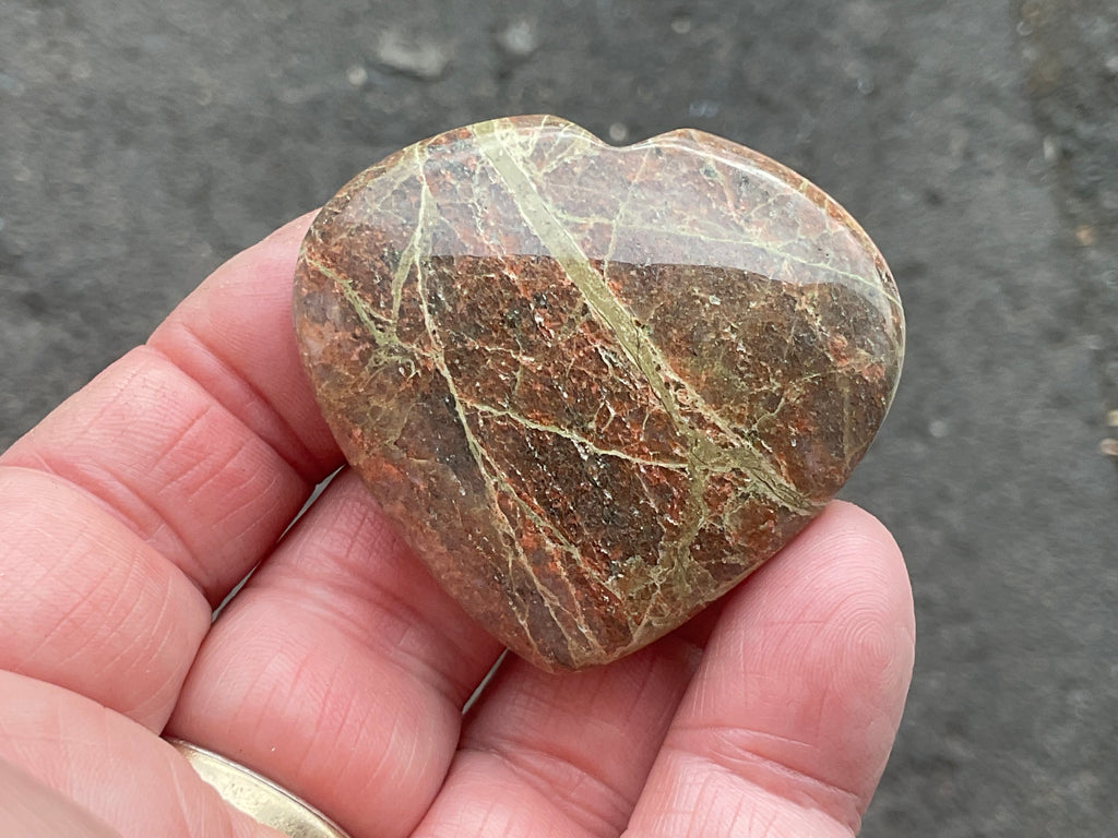 49g Unakite Heart 3B