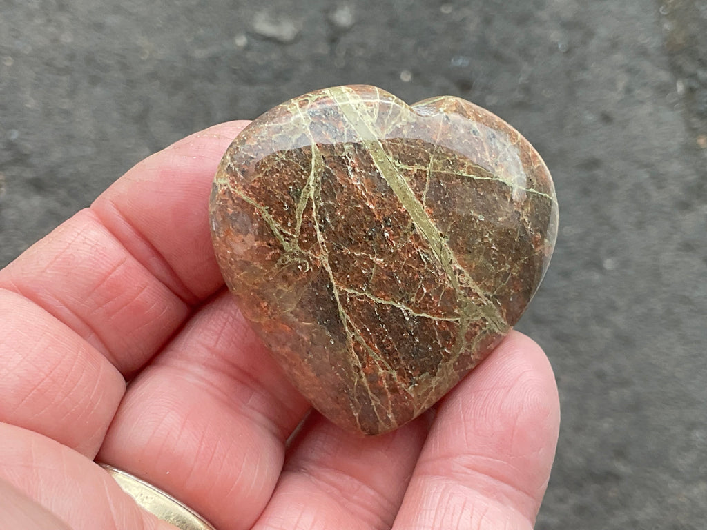 49g Unakite Heart 3B
