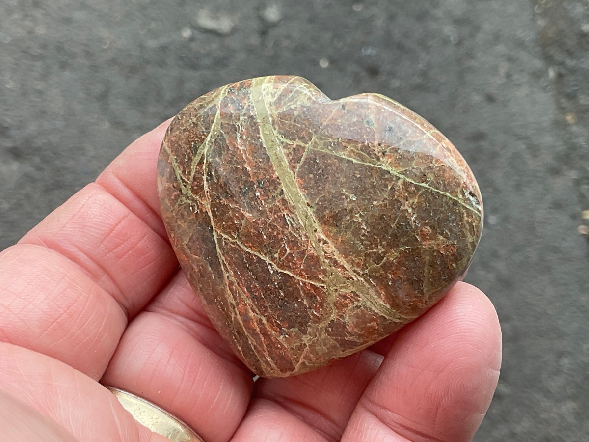 49g Unakite Heart 3B