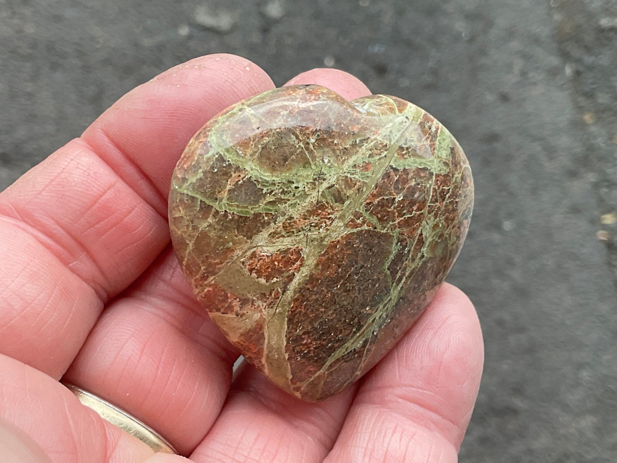49g Unakite Heart 3B