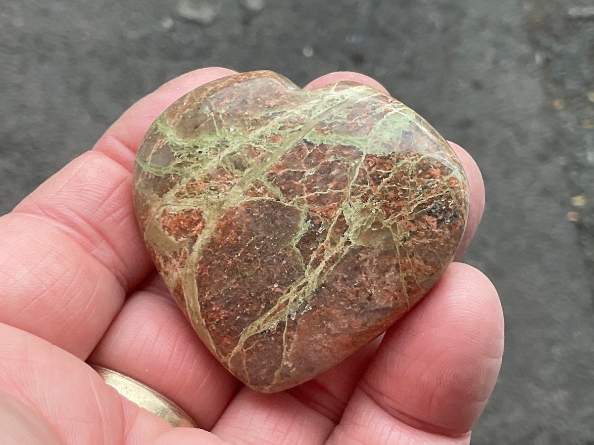 49g Unakite Heart 3B