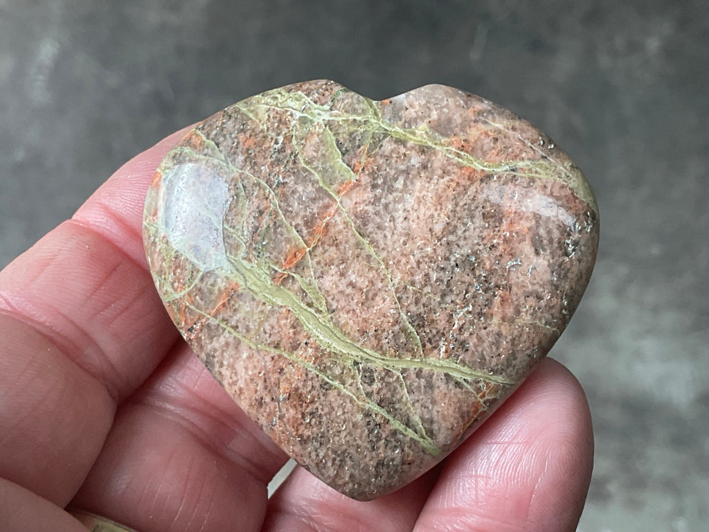 54g Unakite Heart 4B