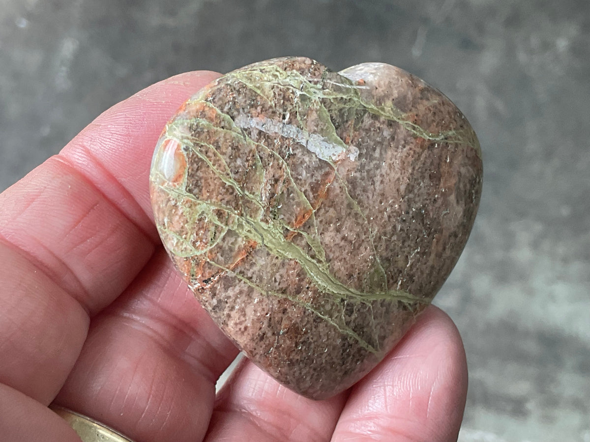 54g Unakite Heart 4B