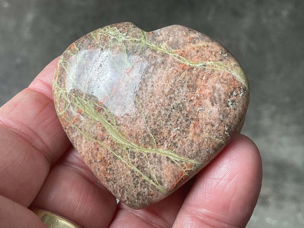54g Unakite Heart 4B