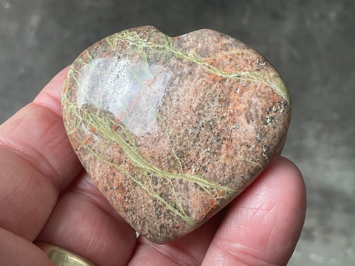 54g Unakite Heart 4B