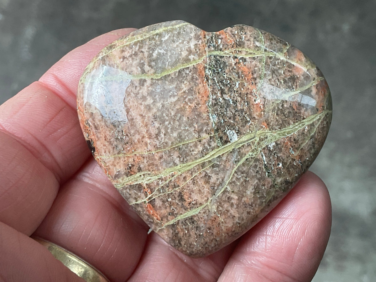 54g Unakite Heart 4B