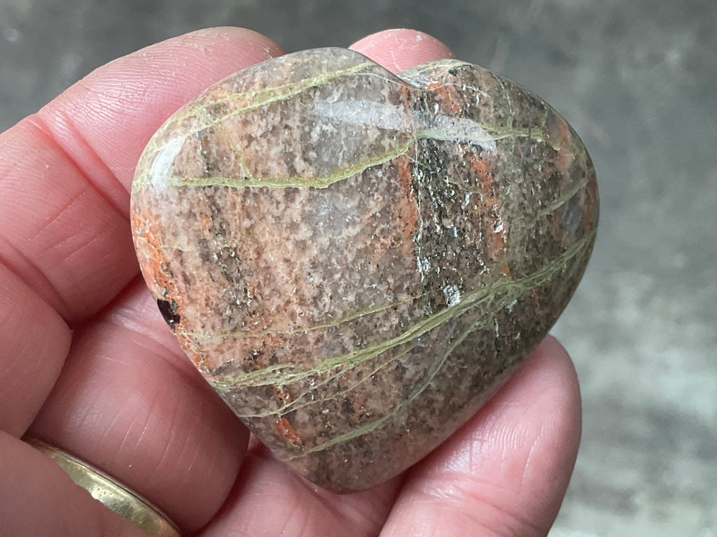 54g Unakite Heart 4B