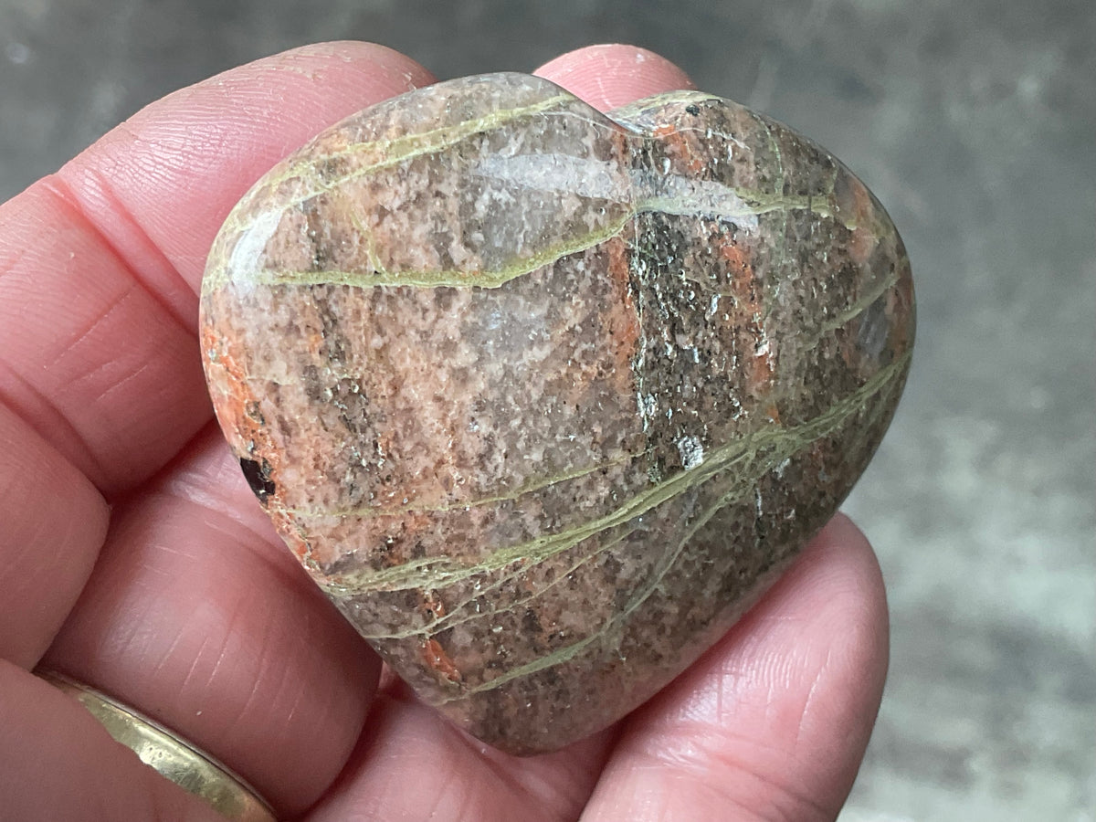 54g Unakite Heart 4B