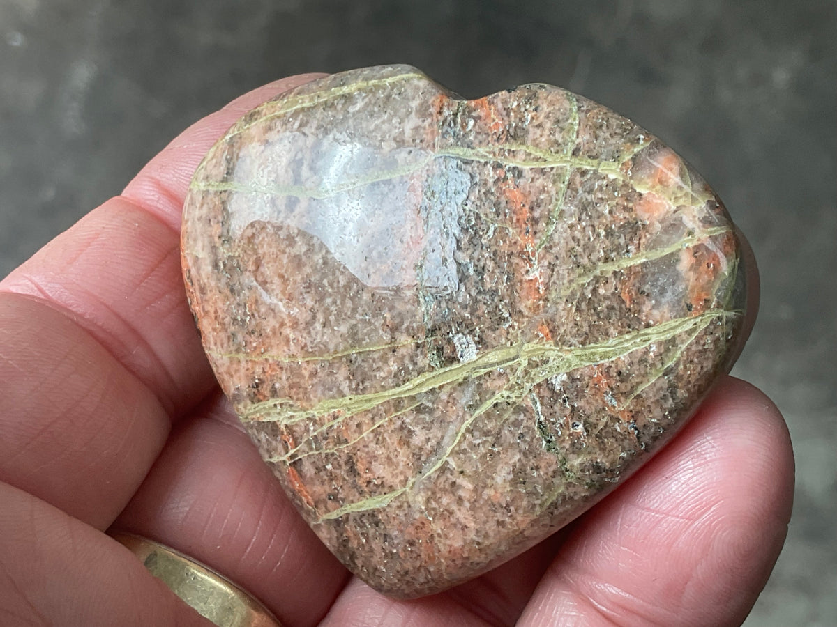 54g Unakite Heart 4B