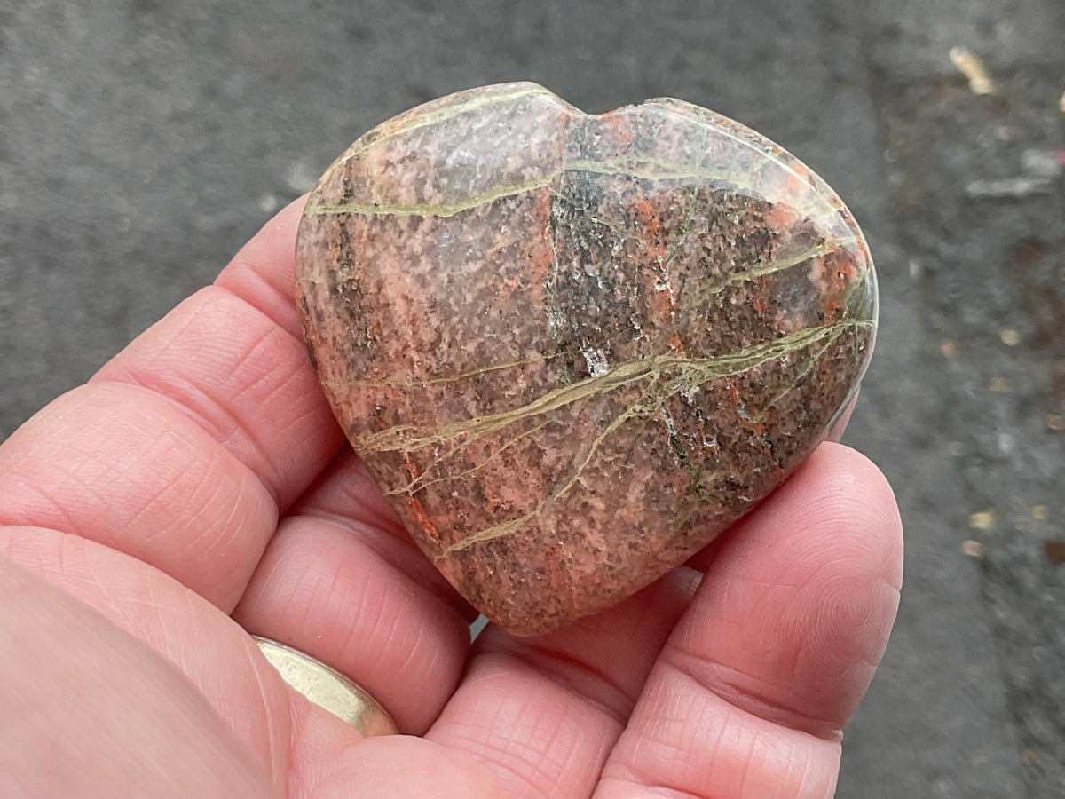 54g Unakite Heart 4B