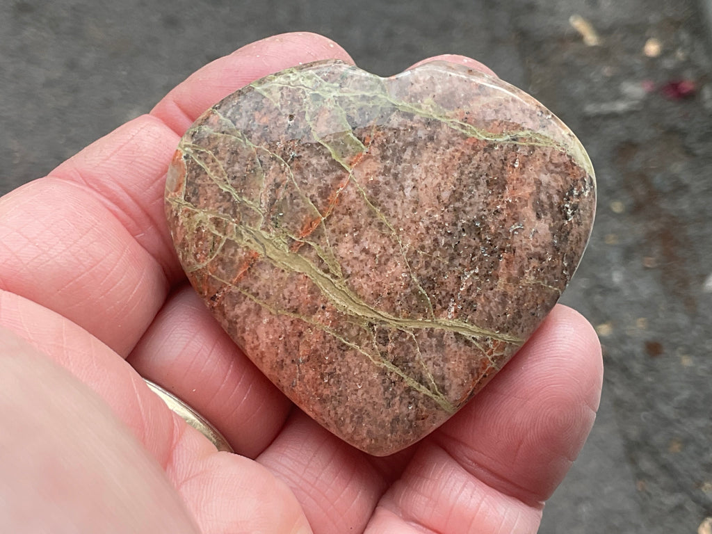 54g Unakite Heart 4B