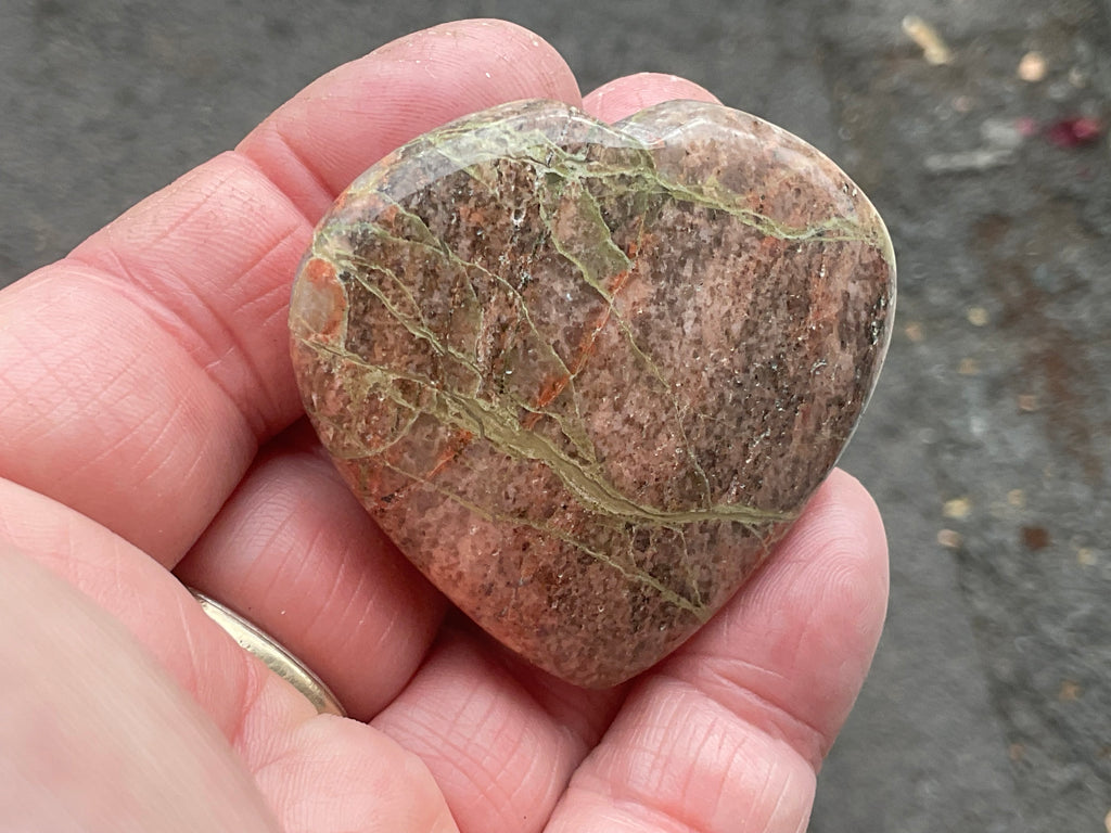 54g Unakite Heart 4B