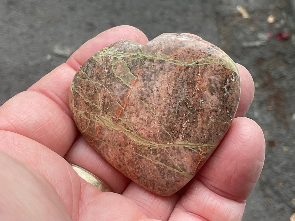 54g Unakite Heart 4B