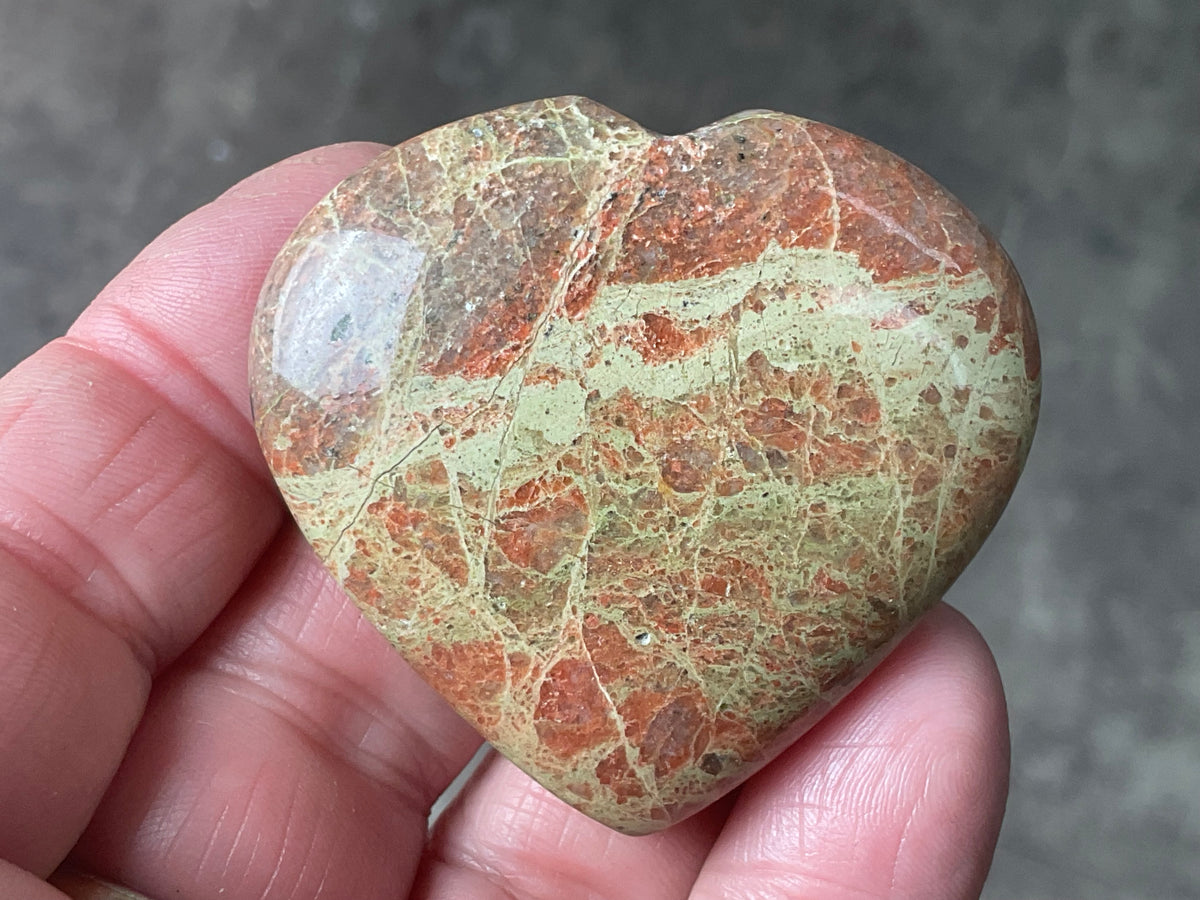 53g Unakite Heart 5A