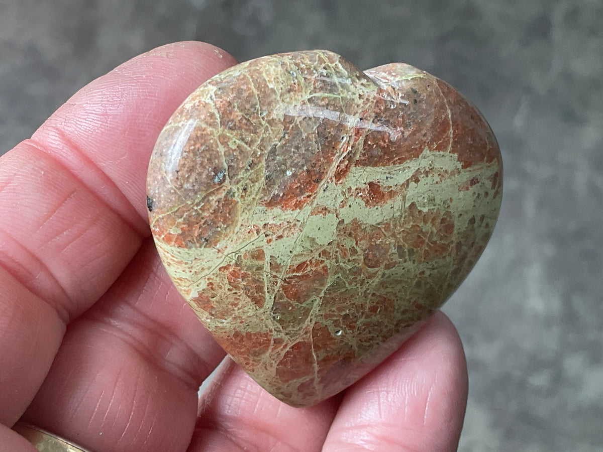 53g Unakite Heart 5A
