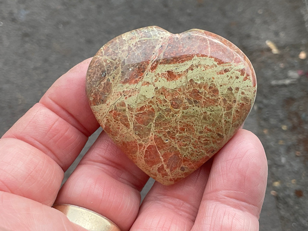 53g Unakite Heart 5A
