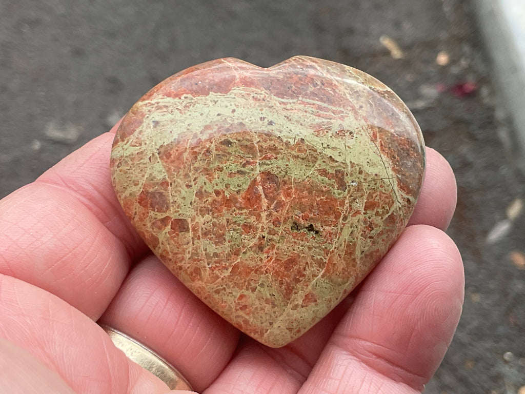 53g Unakite Heart 5A